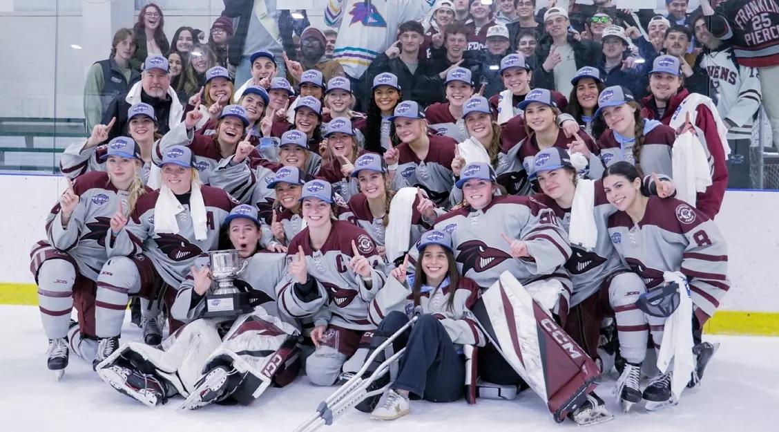 Franklin Pierce women's hockey wins the NEWHA tournament title