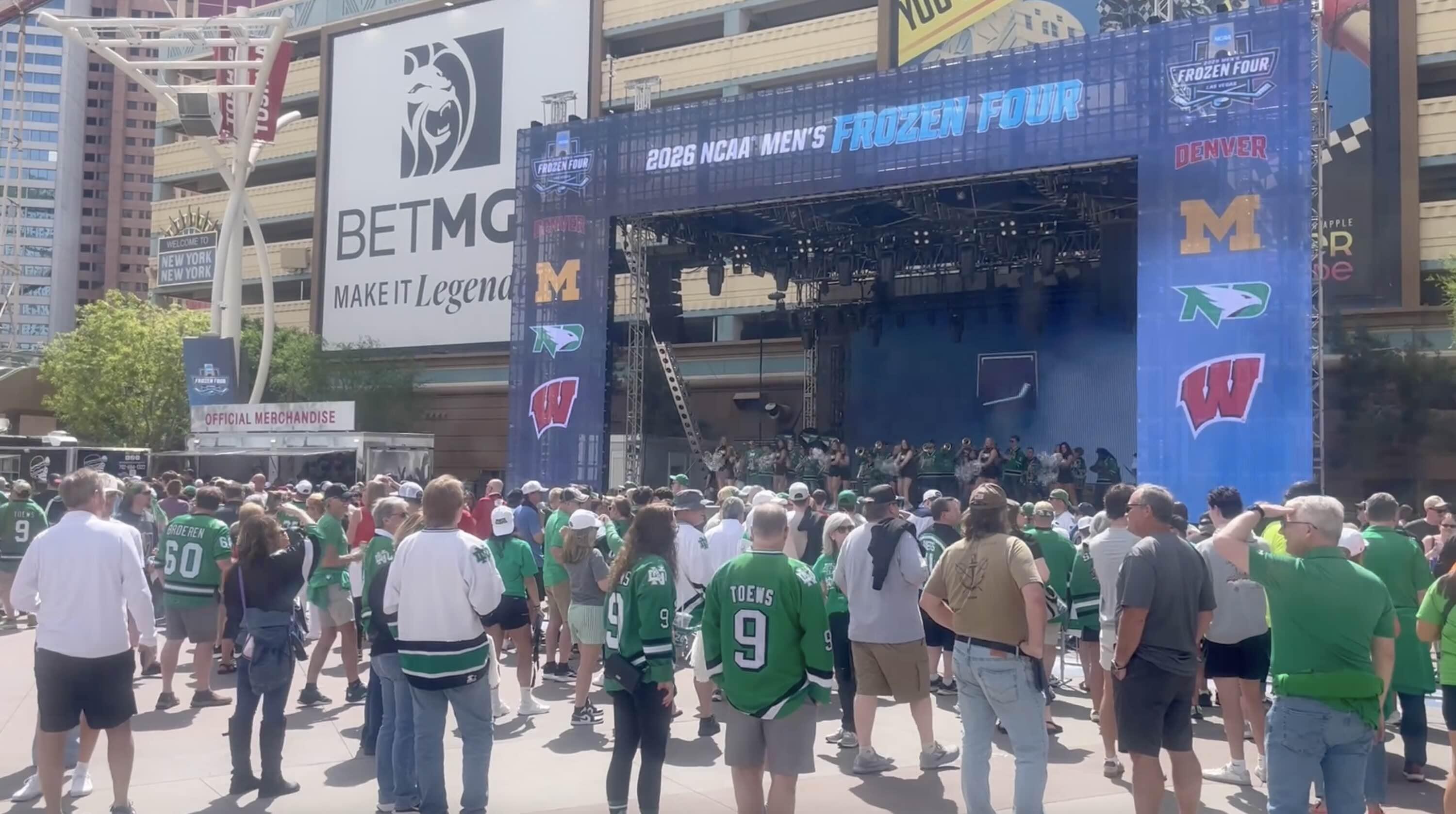 North Dakota fans at Frozen Fest at the 2026 Men's Frozen Four
