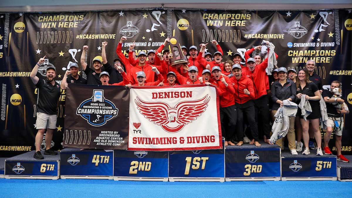 Denison wins the 2025 DIII Men's Swimming & Diving Championship